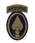 OCP Scorpion W2 Patch With Airborne Tab Sewn Together On Hook Fastener For US Army Combat Uniform Includes US Army SSI Patch Color OCP