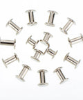 Complete 75 Piece Chicago Screw Post Leather Binding Kit includes durable silver rivet buttons for leather crafting and DIY repairs.