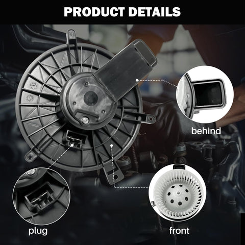Plug and Play Replacement Front AC Heater Blower Motor Fan for Dodge Durango 2011-2019 product details and features