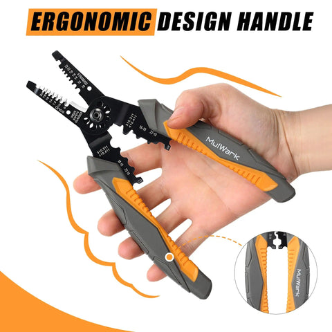 Do It All Automatic Self Adjusting Wire Stripper Cutter And Crimper For Electrical Wires From 8 AWG To 30 AWG 8 Inch Handy Multi Tool