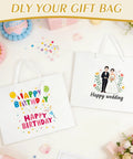 Three Pack Extra Large White Gift Bags With Handles 16 By 6 By 12 Inches Includes Six Tissue Papers For Birthday Wedding