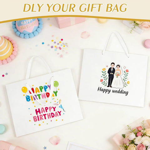 Three Pack Extra Large White Gift Bags With Handles 16 By 6 By 12 Inches Includes Six Tissue Papers For Birthday Wedding
