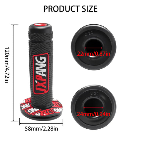 See Through 7/8 Inch Throttle Twist Grips With See Through Throttle Cable Box And Adjustable Clamps Universal 22mm Fit For Off Road Dirt Pit Mini Bikes And Mini Motocross Machines Red Type A Easy Install