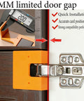 Magnetic Door Hinge Jig Set Four Piece Quickly Aligns And Mounts Hinges Hands Free With 2mm Gap Locator For Cabinets And Doors