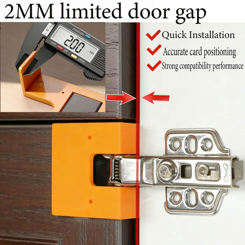 Magnetic Door Hinge Jig Set Four Piece Quickly Aligns And Mounts Hinges Hands Free With 2mm Gap Locator For Cabinets And Doors