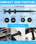 Heavy Duty Car Fastener Kit No Hassle With 50Pcs Nylon Universal Cable Tie Buckles And Self Locking Zip Ties Pin And Button Upgraded Automotive Zipper Clips Dome Top Design For Bumpers Fender Liners Door Panels And Trim showing dimensions and hole fit options