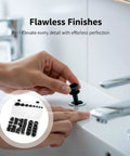 Get Your Hole Plugs Kit Ready! This Awesome Silicone Set Includes 125 Black Rubber Grommets Across 8 Sizes To Fit Any Round Hole From Smalls To Bigs. Perfect Stuff For Sealing Leaks And Protecting Surfaces Without A Scratch, Plus Comes With A Cool. black silicone hole plug inserted in sink drain
