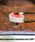 Induction Heater Coil Kit For Magnetic Heater Set with coil wrapped around a rusted bolt heating to 1200C for rust removal