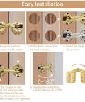 8 Pack 8mm Hidden Brass Barrel Hinges with Magnet Drill Bit and Depth Stop Collar easy installation guide