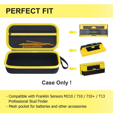 Heavy Duty Eva Carrying Case For Professional Stud Finders With Rock Solid Protection And Snug Custom Fit Compatible With M210 710pro 710plus 5000plus Tools Kick Ass Job Site Durability Built To Handle Daily Drops And Scratches Without Breaking A Sweat