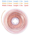 Coiled copper wire on spool with width and length details, part of 3 Pack No Clean Solder Braided Wicks For Desoldering