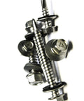 Close-up of 1000 Pack Stainless Steel TEK Sheet Metal Screws With Neoprene Sealing Washer Multi Purpose Hardware Fastener Kit 10x1 Inch