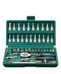 Must Have Car Repair Tools Kit Quarter Inch Drive Socket Wrench Ratchet Set 150 Piece Mixed Packaging auto DIY maintenance kit