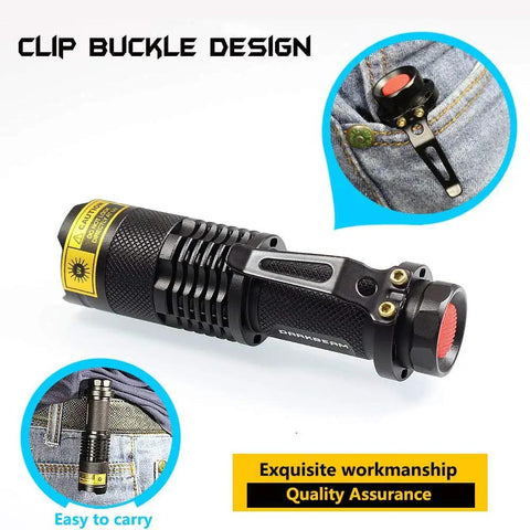365 Nanometer UV Wood's Lamp Blacklight Flashlight Portable Handy Pocket Size Torch For Detecting Pet Stains And Dog Urine, Fluorescent Security Codes And Resin Curing, Anti Counterfeit Verification