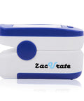 Fingertip Pulse Oximeter With Batteries Included For Quick SpO2 And Pulse Rate Readouts, Large LED Display, Navy Blue, Built For Athletes, Travelers, Climbers, Runners And Everyday Health Enthusiasts side view