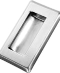 Slick Stainless Steel Hidden Recessed Pull Handles For Doors Drawers Cabinets And Sliding Doors Square Flush Concealed Hardware Two Pack XL Size clean brushed finish