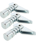 Heavy Duty 3 Piece Spring Positioning Lock Pin Set For Forklift And Fork Positioner With Large Base reinforced Metal Structure