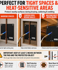 Instructional use of Welding Blanket And Soldering Heat Shield Mat 12 Inch By 12 Inch Flame Protector Pad for tight spaces