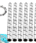 Six Pack Pipe Insulation Foam Tubes With Spiral Aluminum Foil Wrap Waterproof Outdoor Pipe Covers For Bends And Irregular Pipes Half Inch Inner Diameter 12 Or 15 Inch Length Flexible Fit