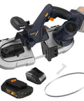 Cordless Metal Bandsaw With Brushless Motor, 20V Max, Two And A Half Inch Cutting Capacity, Six Speeds, Sparks Free Metal Cutting