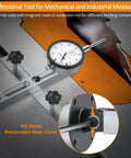 0 To 1 Inch Dial Indicator With 0.001 Inch Resolution attached to table saw for precision measuring, rear cover detail