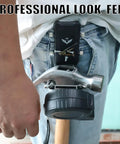3 In 1 Magnetic Tool Holder With Hammer Belt Clip And Tape Measure Holder, rugged hammer loop on tool belt in use