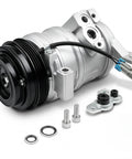 Heavy Duty Air Conditioner Compressor Compatible With 2000 To 2013 Chevy Silverado Tahoe Suburban And Gmc Yukon 5.3L 4.8L V8 Engine Straight Drop In Swap with clutch and bolts.