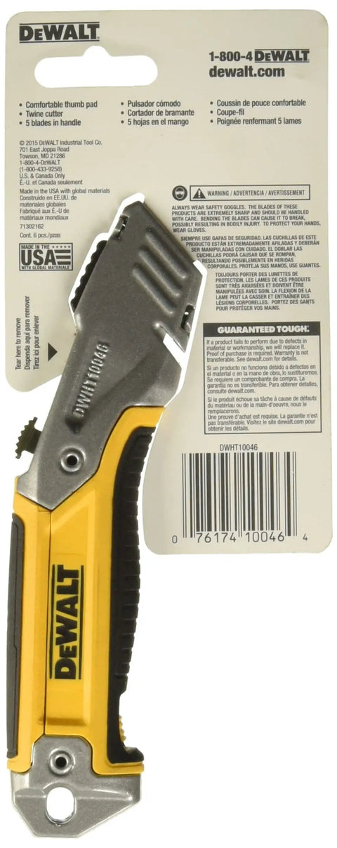 Heavy Duty Retractable Utility Knife With Rugged Metal Body Quick Access Button For Easy Blade Changes Built In Blade Storage