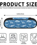 Blue Dinosaur Themed Portable Utensil Kit With Zipper Pouch, size 9.05 x 3.14 in, reusable storage case, desert camping use