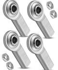 Shop Grade Stainless Steel Rod End Bearings, Right Hand Female Thread Heim Joints, Heat Treated C1045 Steel With Rust Proof Shield, Includes Heavy Duty Jam Nuts, 4 Pack Built Tough Rig Kit.