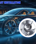 Heavy Duty Front Wheel Hub Bearing Assembly For 2011 2018 Explorer And 2013 2018 Police Interceptor Utility 5 Lug With ABS Direct Replacement WE60589 BR930809 Absolute Fit And Reliable Performance displayed in futuristic car setting