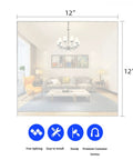 12x12 Inch Square Mirror Tiles Set Of 8 With Sticker For Easy Wall Mounting And DIY Decor Real Glass HD Clarity No Distortion diagram