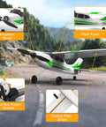 Beginner Friendly RC Plane Trainer 3CH Remote Control Airplane with Prop Saver and 6 Axis Gyro Stabilizer on road