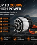 Heavy Duty Differential Brushless Motor With Pure Copper Windings Rolling Heavy And Smashing Throttle When Upgrading Cargo Trikes Or Electric Rickshaws At 4000 Rpm And 2000 Watts, showing close-up of motor parts.