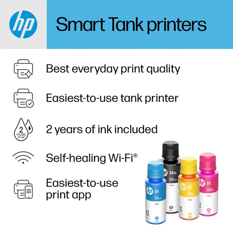 Wireless All-In-One Printer With Refillable Ink Tanks, 2 Years Of Ink Included, No-Fuss Auto Document Feeder overview