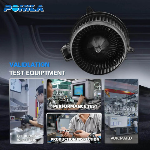 Validation test equipment for Front HVAC Blower Motor With Brushless Design OEM Replacement For Ford And Lincoln Vehicles.