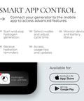 Smart app control features for Hydrogen Water Bottle Generator Pro Portable Alkaline H2O Machine With 9000 PPB Quick 3 Minute Cycle Or 18 Minute Max