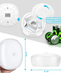 Wireless Motion Sensor LED Ceiling Light With USB Rechargeable Battery, 6500K Daylight Output. Dimensions 6.1in x 2.5in, user holding light.