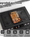 Dang Solid Heavy Duty Cast Iron Griddle Replacement Center Plate For Gas Range Stove Top Grid Flat Top Pan With Even Heat Distribution cooked meats on a cast iron griddle