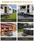 Heavy Duty Rv Entry Steps With Sturdy Handrail Four Step Camper Stairs For Travel Trailers Fifth Wheels And Mobile Homes No Fuss Setup with versatile uses.
