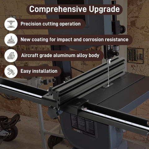 Versatile Bandsaw Fence For 14 Inch Saws With Micro Adjust Positioning, Easy Install Fits Jet Delta General Grizzly And More.