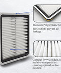 Engine Air Filter Replacement For Impreza 2008 2016 Forester 2009 2018 Legacy 2005 2019 Outback 2005 2019 WRX 2013 2021 Crosstrek 2013 2021 And B9 Tribeca 2006 2007 OE CA9997 A35592 16546AA090 Easy Install With Long Lasting Protection close-up of polyurethane seal and filter detailing efficient particle capture.