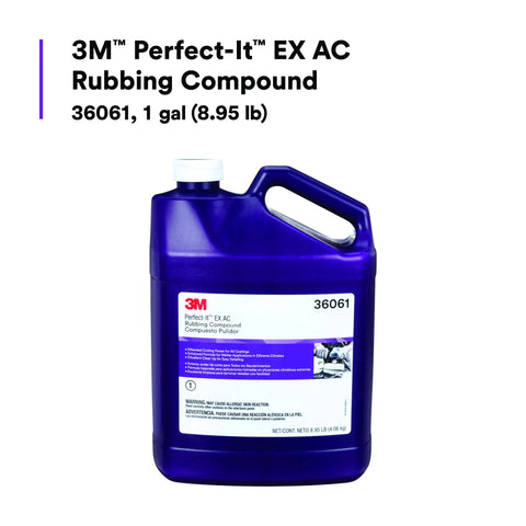 3M Perfect-It EX AC Rubbing Compound, 1 gal jug for clearcoats and newer paint finishes