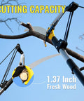 14.5Ft Pole Saw And Pruner 2-In-1 Extendable Long Handle Tree Trimmer cutting tree branch high reach limbs
