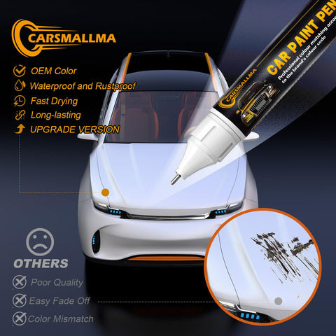 Cavalry Blue 8W2 Touch Up Paint For Toyota Cars Color Matched Scratch Repair Pen shown with car and paint application