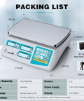 Heavy Duty Digital Counting Scale Delivers Point One Gram Precision Alongside Thirty Three Pound Capacity showing stainless steel finish and LCD display.
