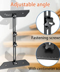 Stair Tread Template Tool For DIY Projects with adjustable angle feature, showcasing fastening screws and centimeter scale detail.