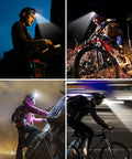 Two Pack LED Headlamp With 1100 Lumen Beast Bright Light And Four Mode Settings IPX5 Waterproof Head Light used during biking and hiking