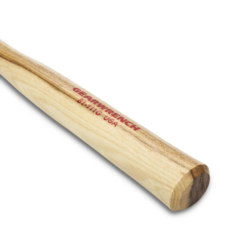 Close-up of hickory handle for Brass Hammer With Hickory Handle 1 Lb Non Sparking Tool For Delicate Surfaces And Bushings Machined