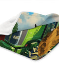 Ultra Cozy Lightweight Flannel Throw Blanket For Adults And Kids Snuggle On The Couch Or In Bed With Toasty Warmth Modern Room Decor 50 By 60 Inches Travel Friendly featuring a vibrant tractor design.